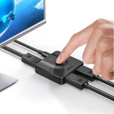 Ugreen CM430 rozdzielacz sygnału 2x DisplayPort (wejście) do 1x DisplayPort (wyjście) przełącznik 4K/1080p czarny (60622) Ugreen CM430 rozdzielacz sygnału 2x DisplayPort (wejście) do 1x DisplayPort (wyjście) przełącznik 4K/1080p czarny (60622)