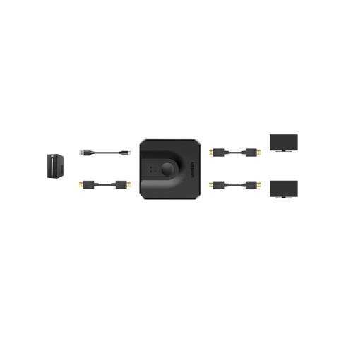 Ugreen CM430 rozdzielacz sygnału 2x DisplayPort (wejście) do 1x DisplayPort (wyjście) przełącznik 4K/1080p czarny (60622) Ugreen CM430 rozdzielacz sygnału 2x DisplayPort (wejście) do 1x DisplayPort (wyjście) przełącznik 4K/1080p czarny (60622)