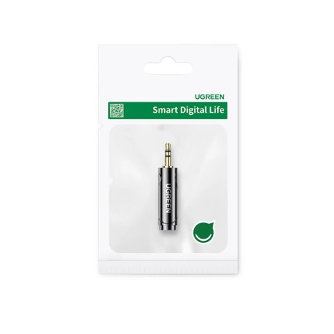 Ugreen adapter przejściówka audio z 3.5mm (męski) na 6,35mm mini jack (żeński) szary (AV168)