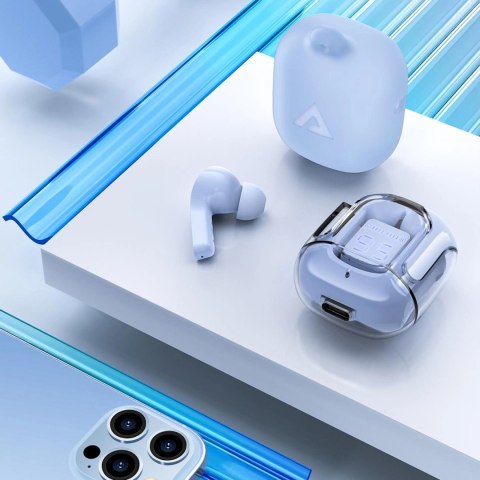 Acefast T6 dokanałowe słuchawki bezprzewodowe TWS Bluetooth - jasnoniebieskie Acefast T6 dokanałowe słuchawki bezprzewodowe TWS Bluetooth - jasnoniebieskie