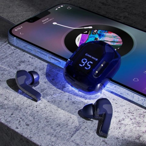 Acefast T6 dokanałowe słuchawki bezprzewodowe TWS Bluetooth - niebieskie Acefast T6 dokanałowe słuchawki bezprzewodowe TWS Bluetooth - niebieskie