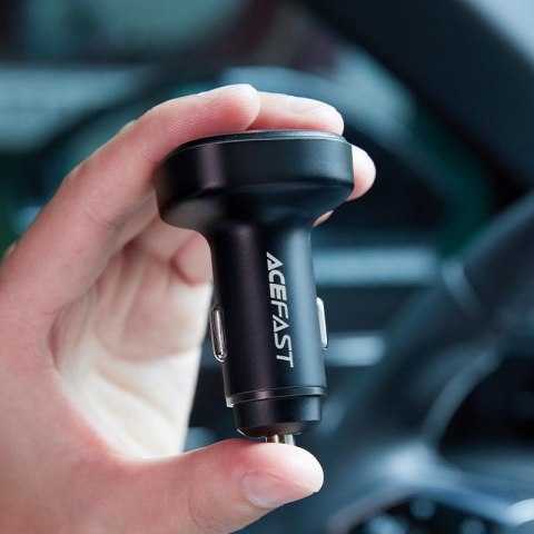 Acefast ładowarka samochodowa 66W 2x USB / USB Typ C, PPS, Power Delivery, Quick Charge 4.0, AFC, FCP, SCP czarny (B9) Acefast ładowarka samochodowa 66W 2x USB / USB Typ C, PPS, Power Delivery, Quick Charge 4.0, AFC, FCP, SCP czarny (B9)