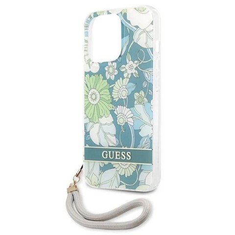 Etui Guess Flower Strap na iPhone 13 Pro Max - zielone