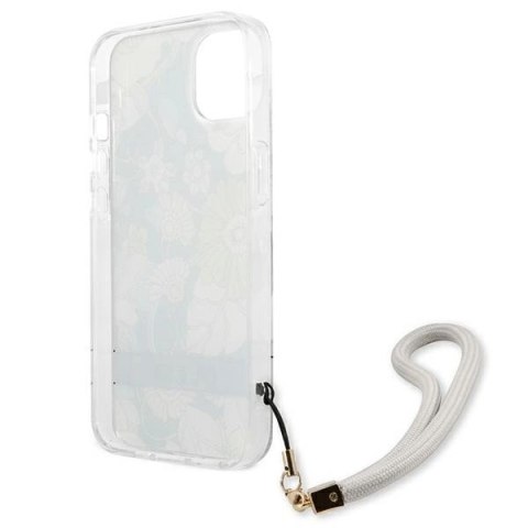 Etui Guess Flower Strap na iPhone 13 mini - zielone