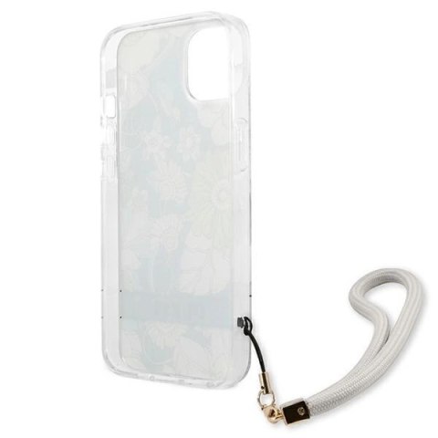 Etui Guess Flower Strap na iPhone 13 - zielone
