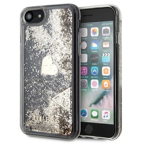 Etui Guess Glitter Charms na iPhone SE 2022 / SE 2020 / 7 / 8 - złote