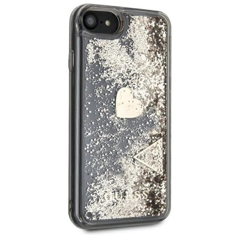 Etui Guess Glitter Charms na iPhone SE 2022 / SE 2020 / 7 / 8 - złote