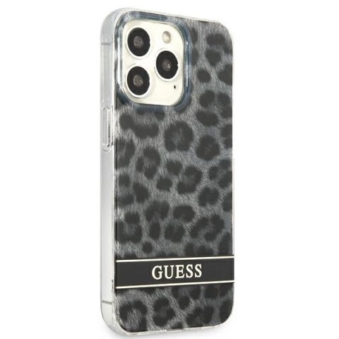Etui Guess Leopard na iPhone 13 Pro / iPhone 13 - szare