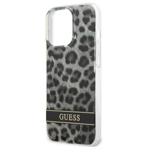 Etui Guess Leopard na iPhone 13 Pro / iPhone 13 - szare