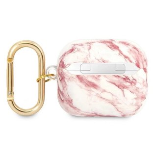 Etui Guess Marble Strap Collection na AirPods 3 cover - różowe