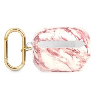 Etui Guess Marble Strap Collection na AirPods Pro - różowe