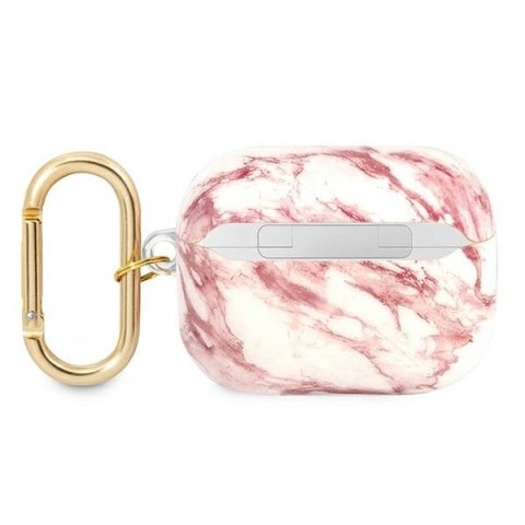 Etui Guess Marble Strap Collection na AirPods Pro - różowe