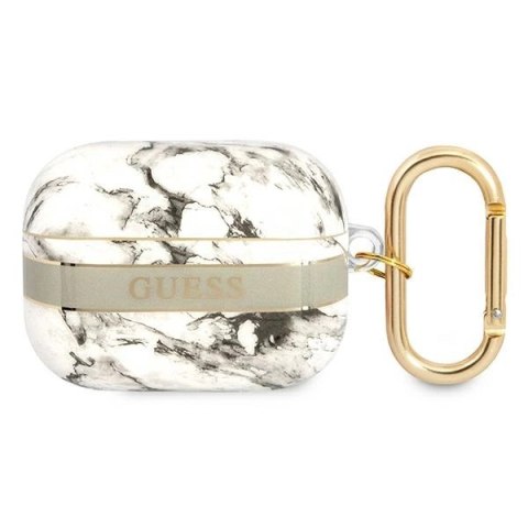 Etui Guess Marble Strap Collection na AirPods Pro - szare