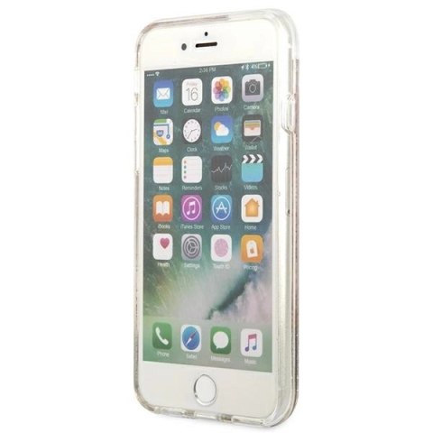 Etui Guess Paisley Liquid Glitter na iPhone SE 2022 / SE 2020 / 7 / 8 - złote