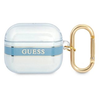 Etui Guess Strap Collection na AirPods 3 cover - niebieskie