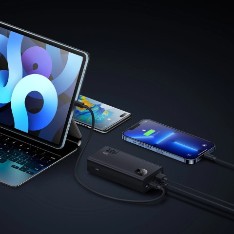 Baseus Adaman2 powerbank z wyświetlaczem cyfrowym 10000mAh 30W 2 x USB / 1x USB Typ C Overseas Edition PD QC SCP czarny (PPAD040 Baseus Adaman2 powerbank z wyświetlaczem cyfrowym 10000mAh 30W 2 x USB / 1x USB Typ C Overseas Edition PD QC SCP czarny (PPAD040