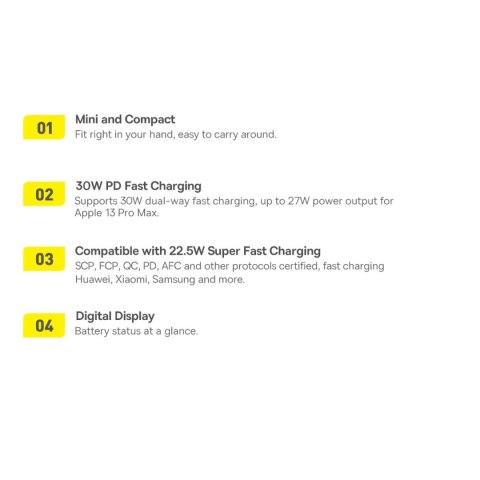 Baseus Adaman2 powerbank z wyświetlaczem cyfrowym 10000mAh 30W 2 x USB / 1x USB Typ C Overseas Edition PD QC SCP czarny (PPAD040 Baseus Adaman2 powerbank z wyświetlaczem cyfrowym 10000mAh 30W 2 x USB / 1x USB Typ C Overseas Edition PD QC SCP czarny (PPAD040