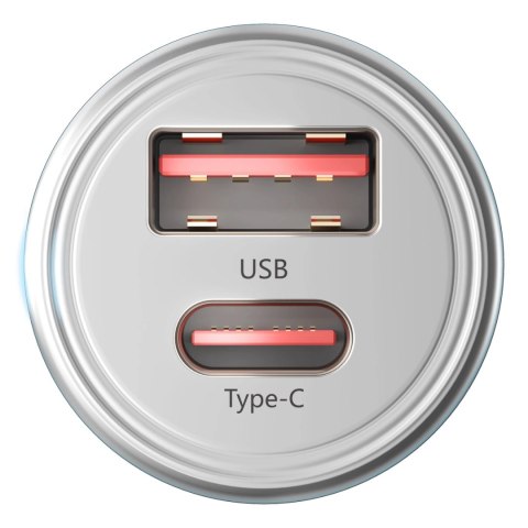 Ładowarka samochodowa 3mk Hyper Car Charger 30W USB-C USB-A - srebrna Ładowarka samochodowa 3mk Hyper Car Charger 30W USB-C USB-A - srebrna