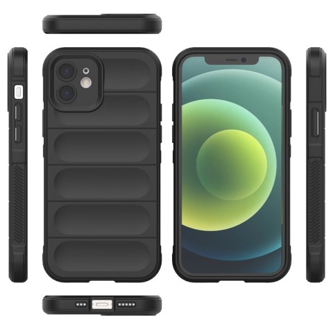 Magic Shield Case etui do iPhone 12 elastyczny pancerny pokrowiec czarny