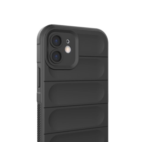Magic Shield Case etui do iPhone 12 elastyczny pancerny pokrowiec czarny