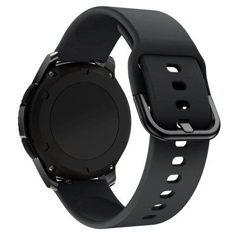 Silicone Strap TYS opaska do smartwatcha zegarka uniwersalna 20mm czarny Silicone Strap TYS opaska do smartwatcha zegarka uniwersalna 20mm czarny