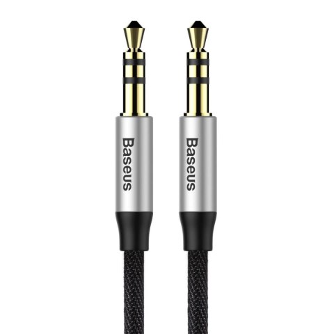 Baseus Yiven M30 kabel audio stereo AUX 3,5 mm męski mini jack 1,5m srebrno-czarny (CAM30-CS1) Baseus Yiven M30 kabel audio stereo AUX 3,5 mm męski mini jack 1,5m srebrno-czarny (CAM30-CS1)