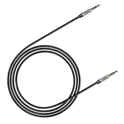Baseus Yiven M30 kabel audio stereo AUX 3,5 mm męski mini jack 1m srebrno-czarny (CAM30-BS1) Baseus Yiven M30 kabel audio stereo AUX 3,5 mm męski mini jack 1m srebrno-czarny (CAM30-BS1)