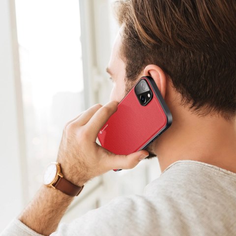 Dux Ducis Fino etui pokrowiec pokryty nylonowym materiałem iPhone 14 Plus czerwony Dux Ducis Fino etui pokrowiec pokryty nylonowym materiałem iPhone 14 Plus czerwony