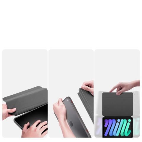 Dux Ducis Magi etui do iPad mini 2021 pokrowiec smart cover z podstawką i schowkiem na Apple Pencil szary Dux Ducis Magi etui do iPad mini 2021 pokrowiec smart cover z podstawką i schowkiem na Apple Pencil szary
