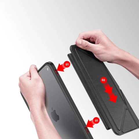 Dux Ducis Magi etui do iPad mini 2021 pokrowiec smart cover z podstawką i schowkiem na Apple Pencil szary Dux Ducis Magi etui do iPad mini 2021 pokrowiec smart cover z podstawką i schowkiem na Apple Pencil szary