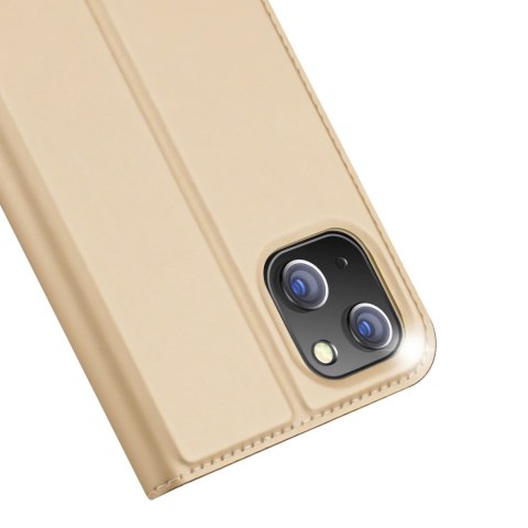 Dux Ducis Skin Pro kabura etui pokrowiec z klapką iPhone 14 Plus złoty Dux Ducis Skin Pro kabura etui pokrowiec z klapką iPhone 14 Plus złoty