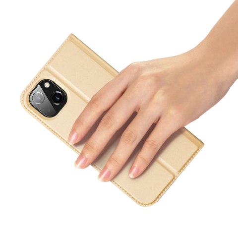 Dux Ducis Skin Pro kabura etui pokrowiec z klapką iPhone 14 Plus złoty Dux Ducis Skin Pro kabura etui pokrowiec z klapką iPhone 14 Plus złoty
