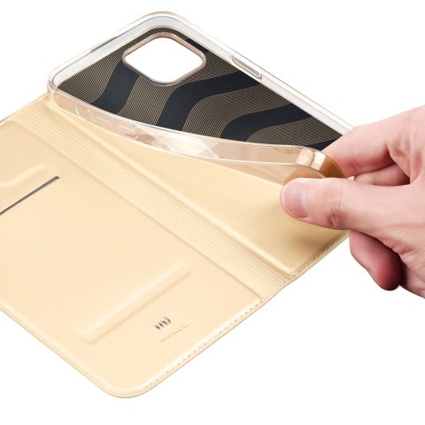 Dux Ducis Skin Pro kabura etui pokrowiec z klapką iPhone 14 Plus złoty Dux Ducis Skin Pro kabura etui pokrowiec z klapką iPhone 14 Plus złoty