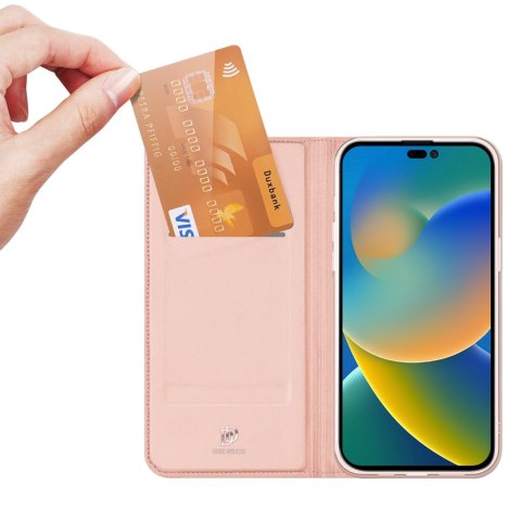 Dux Ducis Skin Pro kabura etui pokrowiec z klapką iPhone 14 Pro Max różowy Dux Ducis Skin Pro kabura etui pokrowiec z klapką iPhone 14 Pro Max różowy