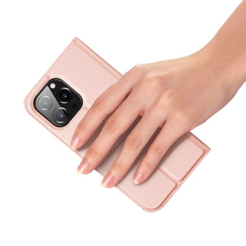 Dux Ducis Skin Pro kabura etui pokrowiec z klapką iPhone 14 Pro różowy Dux Ducis Skin Pro kabura etui pokrowiec z klapką iPhone 14 Pro różowy