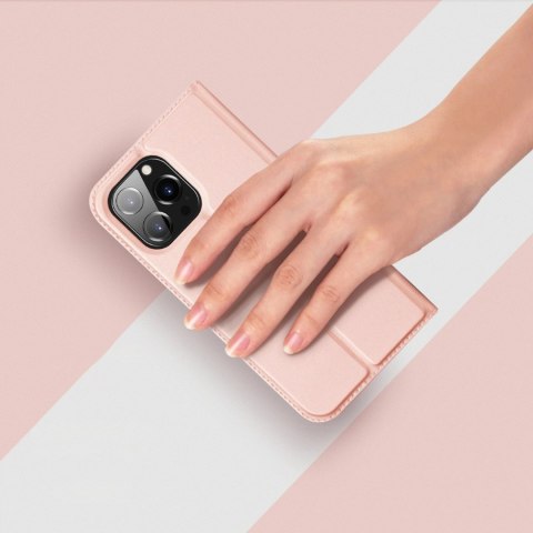 Dux Ducis Skin Pro kabura etui pokrowiec z klapką iPhone 14 Pro różowy Dux Ducis Skin Pro kabura etui pokrowiec z klapką iPhone 14 Pro różowy