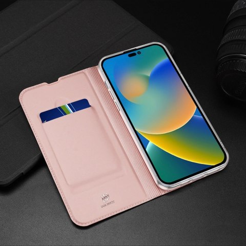 Dux Ducis Skin Pro kabura etui pokrowiec z klapką iPhone 14 Pro różowy Dux Ducis Skin Pro kabura etui pokrowiec z klapką iPhone 14 Pro różowy