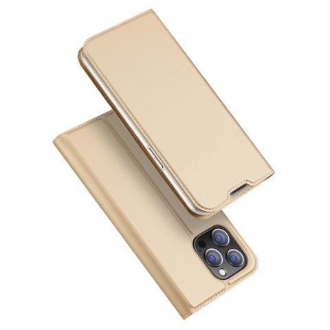 Dux Ducis Skin Pro kabura etui pokrowiec z klapką iPhone 14 Pro złoty Dux Ducis Skin Pro kabura etui pokrowiec z klapką iPhone 14 Pro złoty