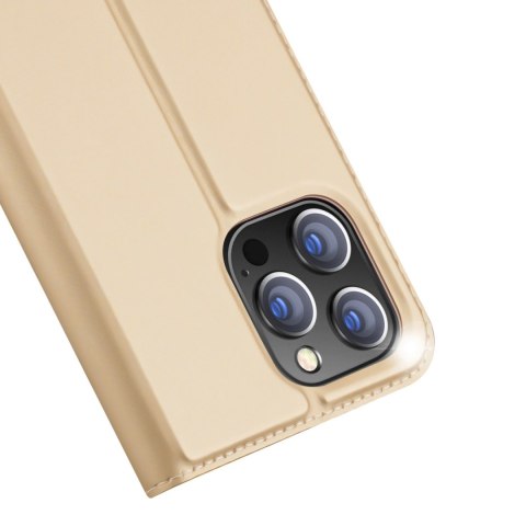 Dux Ducis Skin Pro kabura etui pokrowiec z klapką iPhone 14 Pro złoty Dux Ducis Skin Pro kabura etui pokrowiec z klapką iPhone 14 Pro złoty