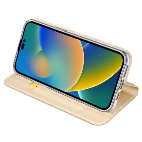 Dux Ducis Skin Pro kabura etui pokrowiec z klapką iPhone 14 Pro złoty Dux Ducis Skin Pro kabura etui pokrowiec z klapką iPhone 14 Pro złoty