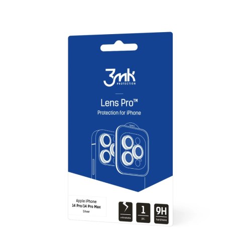 Osłona aparatu 3mk Lens Protection Pro na iPhone 14 Pro / iPhone 14 Pro Max - srebrna Osłona aparatu 3mk Lens Protection Pro na iPhone 14 Pro / iPhone 14 Pro Max - srebrna
