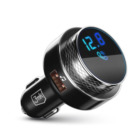 Transmiter samochodowy 3mk Hyper Car FM Transmitter z portem USB-A - czarny Transmiter samochodowy 3mk Hyper Car FM Transmitter z portem USB-A - czarny