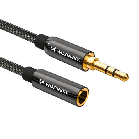 Wozinsky przedłużacz mini jack (żeński-męski) przedłużka AUX 5 m czarny Wozinsky przedłużacz mini jack (żeński-męski) przedłużka AUX 5 m czarny