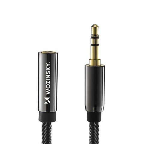 Wozinsky przedłużacz mini jack (żeński-męski) przedłużka AUX 5 m czarny Wozinsky przedłużacz mini jack (żeński-męski) przedłużka AUX 5 m czarny