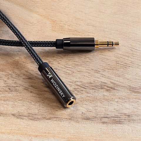 Wozinsky przedłużacz mini jack (żeński-męski) przedłużka AUX 5 m czarny Wozinsky przedłużacz mini jack (żeński-męski) przedłużka AUX 5 m czarny
