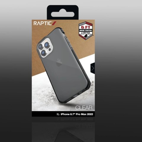 Raptic X-Doria Clear Case etui iPhone 14 Pro Max pancerny pokrowiec czarny Raptic X-Doria Clear Case etui iPhone 14 Pro Max pancerny pokrowiec czarny
