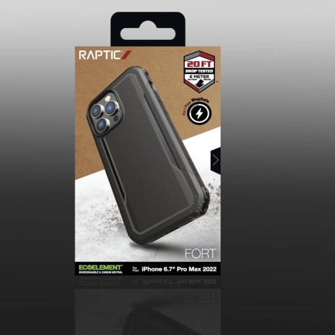 Raptic X-Doria Fort Case etui iPhone 14 Pro Max z MagSafe pancerny pokrowiec czarny Raptic X-Doria Fort Case etui iPhone 14 Pro Max z MagSafe pancerny pokrowiec czarny