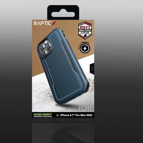 Raptic X-Doria Fort Case etui iPhone 14 Pro Max z MagSafe pancerny pokrowiec niebieski Raptic X-Doria Fort Case etui iPhone 14 Pro Max z MagSafe pancerny pokrowiec niebieski