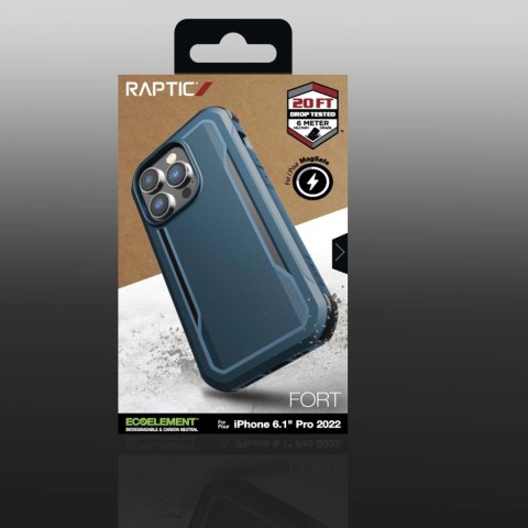 Raptic X-Doria Fort Case etui iPhone 14 Pro z MagSafe pancerny pokrowiec niebieski Raptic X-Doria Fort Case etui iPhone 14 Pro z MagSafe pancerny pokrowiec niebieski