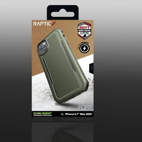 Raptic X-Doria Fort Case etui iPhone 14 z MagSafe pancerny pokrowiec zielony Raptic X-Doria Fort Case etui iPhone 14 z MagSafe pancerny pokrowiec zielony